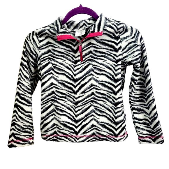 Danskin Zebra Striped Pullover Jacket Size M(7-8) - Picture 1 of 11